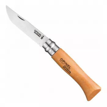 Opinel No. 08 szénacél zárós zsebkés bükkfa nyéllel