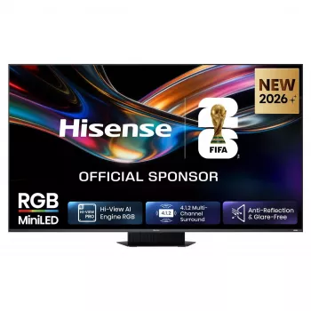 Hisense 65UR9DS 65 inch 4K UHD RGB MiniLED okostévé, 3840x2160, 170 Hz, 6 ms, HDR, HDMI, USB-C, LAN, WiFi, Bluetooth, fekete/szürke