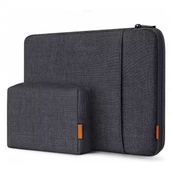Inateck 16 inch laptoptáska tartozéktáskával LB01006/S1, fekete-szürke