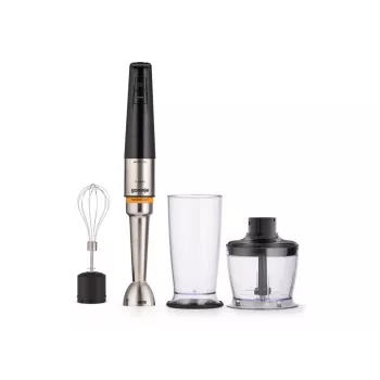 Gorenje HBX1200EB 1200 W botmixer műanyag edénnyel, 0,8 L, rozsdamentes acél szárral, fekete
