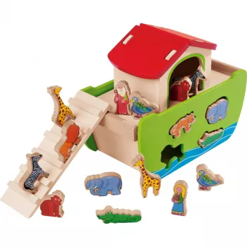 SIMBA-DICKIE fa építőjáték Noé bárkája (21 elem)