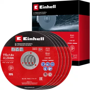 EINHELL-KWB vékony vágótárcsa, Ø 115 x 1,0 mm, 5 darab (sarokcsiszolóhoz)