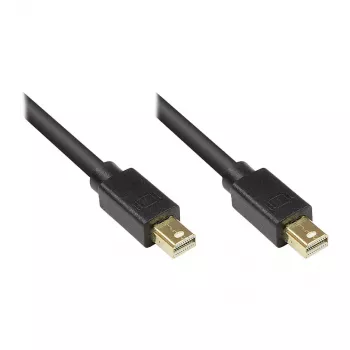 GoodConnections Mini DisplayPort 1.2 kábel, dugó-dugó, aranyozott, fekete, 1 m