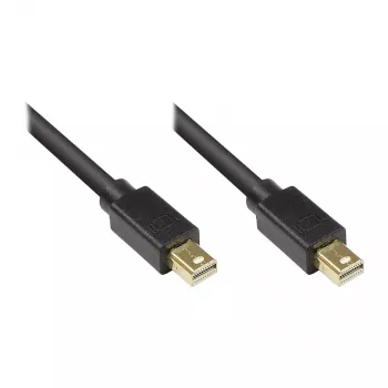 GoodConnections Mini DisplayPort 1.1 kábel, dugó-dugó, aranyozott, fekete, 3 m