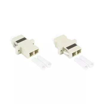 GoodConnections LC/UPC–LC/UPC duplex üvegszál-adapter, OM2 multimód, kerámiahüvely, műanyag ház peremmel, szürke (LW-K202)