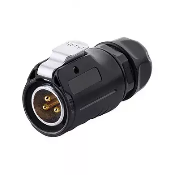GoodConnections IC01-20P301 ipari csatlakozó S1 Power, 3 pólusú dugó, M20, kattintós rögzítés, forrasztós csatlakozás, IP65/66