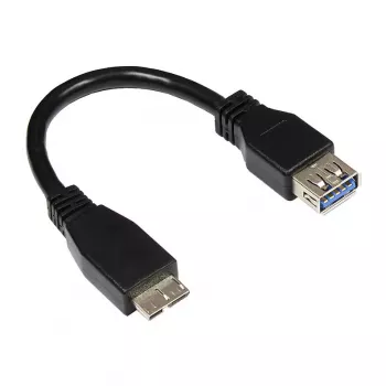GoodConnections USB 3.0 OTG adapterkábel, Micro USB B dugó USB-A aljzatra, fekete, 0,1 m