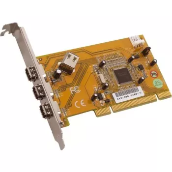 Dawicontrol DC-1394 PCI Express FireWire 400 adapterkártya 2 külső + 1 belső porttal, VIA VT6306, low-profile rögzítőlemez