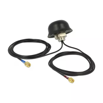 NAVILOCK több sávos GPS GSM UMTS LTE SMA 2-5 dBi antenna 2x2m RG-174 körsugárzó tetőre szerelhető kültéri