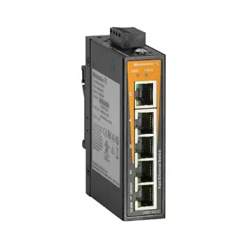 WEIDMUELLER IE-SW-EL05-5TX nem menedzselt Fast Ethernet ipari switch, 5x RJ45, DIN sínre