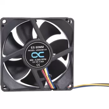 Alphacool ES 80mm 800-6000 RPM ventilátor 80x80x25mm (fekete, kétgolyós csapágy, PWM, 80 mm)