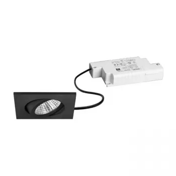Brumberg 39365183 BB05 LED süllyesztett spotlámpa szett, négyzet, fekete, 6 W, 230 V, 3000 K (830), fázishasítottan tompítható, dönthető