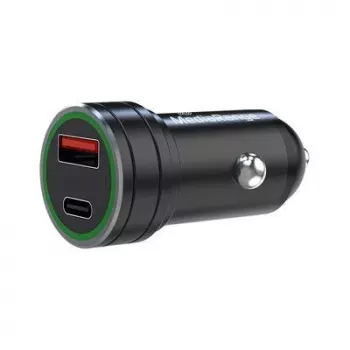 MEDIARANGE MRMA120 20W USB-C Car Charger with Power Delivery, Black