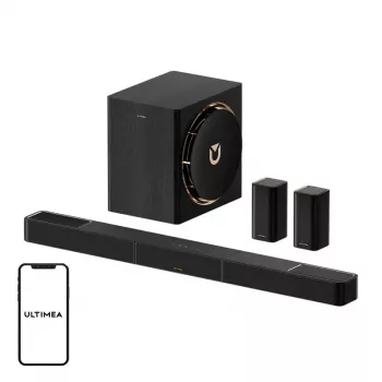 Ultimea Skywave X60 (U4421) soundbar rendszer 7.1.4, Dolby Atmos, 8 inch mélynyomó, vezeték nélküli hátsó hangszórók, HDMI eARC, Bluetooth 5.4
