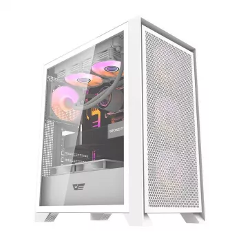 Darkflash DRX70 MESH fehér mid-tower számítógépház 4 RGB ventilátorral