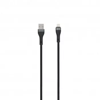 SEEK TOTI USB-A – Lightning 2m fonott kábel 2A (Non-MFI), fekete