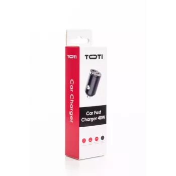 SEEK TOTI 40W Dual Type-C port autós gyorstöltő, fekete