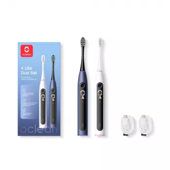 Oclean X Lite Duo elektromos fogkefe szett sötétkék és szürke