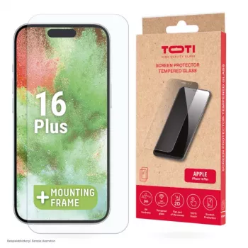 TOTI Tempered Glass 2D képernyővédő Full Cover iPhone 16 Plus/15 Plus készülékhez, átlátszó