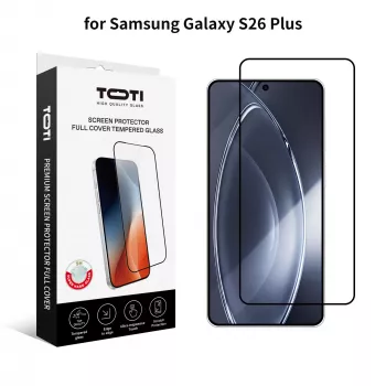 TOTI PREMIUM Tempered Glass 2.5D képernyővédő Full Cover Samsung Galaxy S26 Plus készülékhez