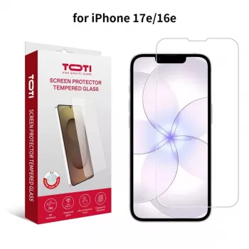 TOTI Tempered Glass 2D képernyővédő Full Cover iPhone 16e/17e készülékhez, átlátszó