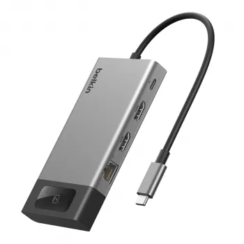 Belkin CONNECT 8 az 1-ben USB-C hub 2 kijelzőhöz – Space Gray