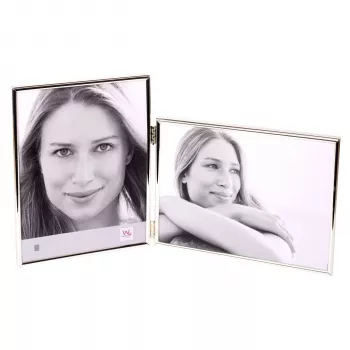 WALTHER Chloe Silver dupla fotókeret 2x10x15 cm 1x álló 1x fekvő WD115S