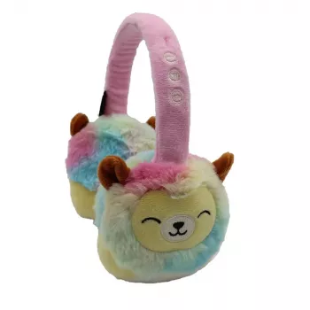 LAZERBUILT Squishmallows Bluetooth fejhallgató gyerekeknek, on-ear, vezeték nélküli, Leonard The Lion, HMSQM-BT-LEONARD