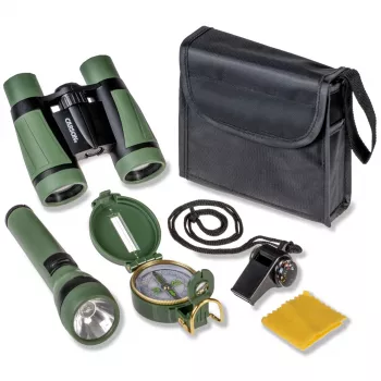 Carson AdventurePak HU-401 5x30 távcső iránytűvel, zseblámpával és síppal