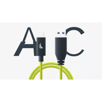Angelbird USB-A - C 3.2 Solid Flex kábel lime 1 ft UAC3SFL32