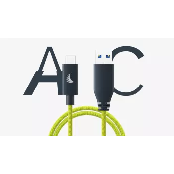 Angelbird USB-A - C 3.2 Solid Flex kábel lime 1 ft UAC3SFL32