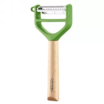 OPINEL T-Duo Y-hámozó rozsdamentes acél zöld bükkfa