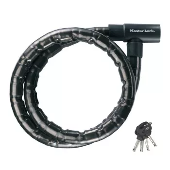 Master Lock kulcsos páncélozott kábeles zár 22mm 8115EURDPS fekete 1,2m