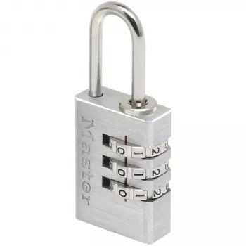 Master Lock 7620EURDCC kombinációs lakat, alumínium ház, edzett acél kengyel, 4 számjegyű újraállítható, 50 mm házszélesség, 8 mm kengyel átmérő, ezüst/szürke