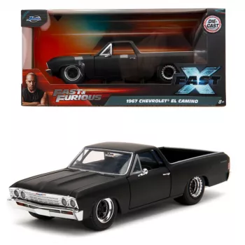 Jada Fast & Furious 1967 Chevrolet El Camino 1:24 die-cast modellautó (ezüst)