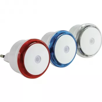 REV LED éjszakai fény készlet 3 db - piros, kék, fehér/átlátszó gyűrűk - 0,8 W - szürkületérzékelő