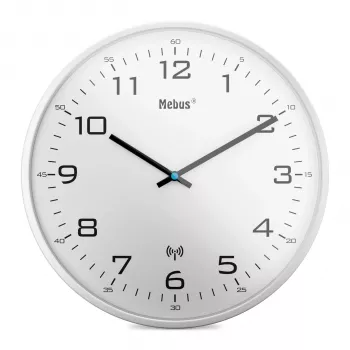 MEBUS 13080 rádióvezérelt falióra, fehér, 30 cm