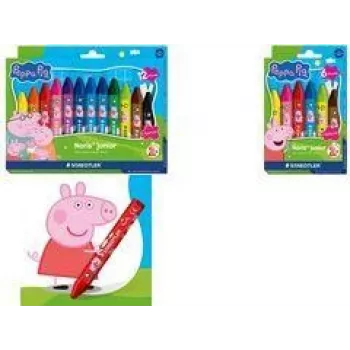 STAEDTLER Noris Junior Peppa Pig zsírkréták 12 szín műanyag tokban
