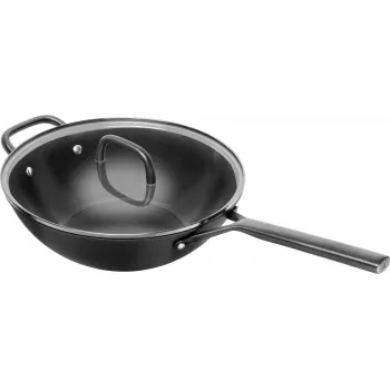 ZWILLING Milano wok üvegtetővel 30 cm, fekete