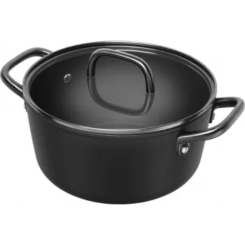 ZWILLING Milano leveses fazék üvegfedővel 24 cm, fekete
