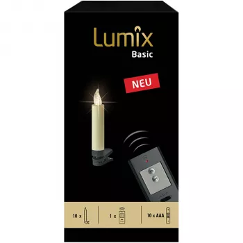 Krinner Basic Mini 10 darabos alapkészlet girland elefántcsont monokróm LED elemes IP44 karácsonyi dekoráció
