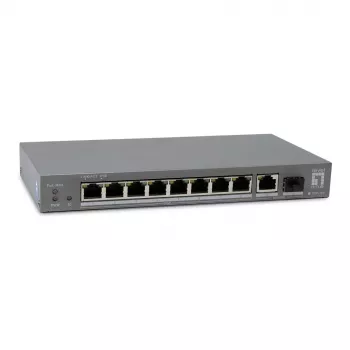 LevelOne PoE+ switch 8xGE PoE/1xGE/1xSFP 120W nem menedzselt műanyag