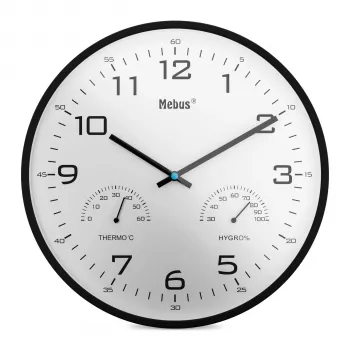 MEBUS 16180 kvarc falióra, fehér, analóg, 25 cm