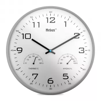 MEBUS 16182 kvarc falióra fehér 25 cm
