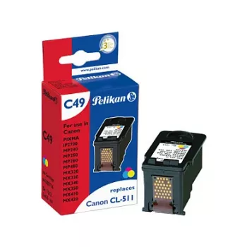 Pelikan kompatibilis tintapatron Canon CL-511XL háromszínű (cián, bíbor, sárga) - nagy kapacitás