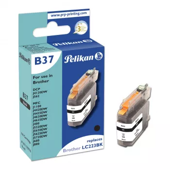 Pelikan B37 kompatibilis tintapatron Brother LC-223BK, fekete, 600 oldal