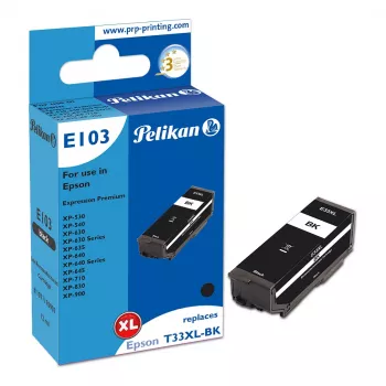 Pelikan E103 kompatibilis tintapatron fekete High Yield Epson XP-530 XP-540 XP-630 XP-635 XP-640 XP-645 XP-710 XP-830 XP-900