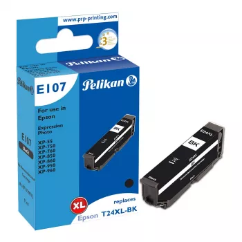Pelikan E107 kompatibilis tintapatron fekete High Yield (XL) Epson Expression Photo XP-55/XP-750/XP-760/XP-850/XP-860/XP-950/XP-960 (Epson 27XL helyettesítése) - 1 csomag