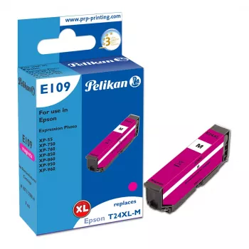 Pelikan E109 kompatibilis tintapatron bíbor High Yield (XL) Epson Expression Photo XP-55, XP-750, XP-760, XP-850, XP-950, XP-960 - 1 darabos csomag