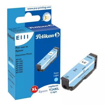 Pelikan E111 kompatibilis tintapatron világoskék High Yield (XL) Epson Expression Photo XP-55/XP-750/XP-760/XP-850/XP-950/XP-960 nyomtatókhoz - 1 darabos csomag